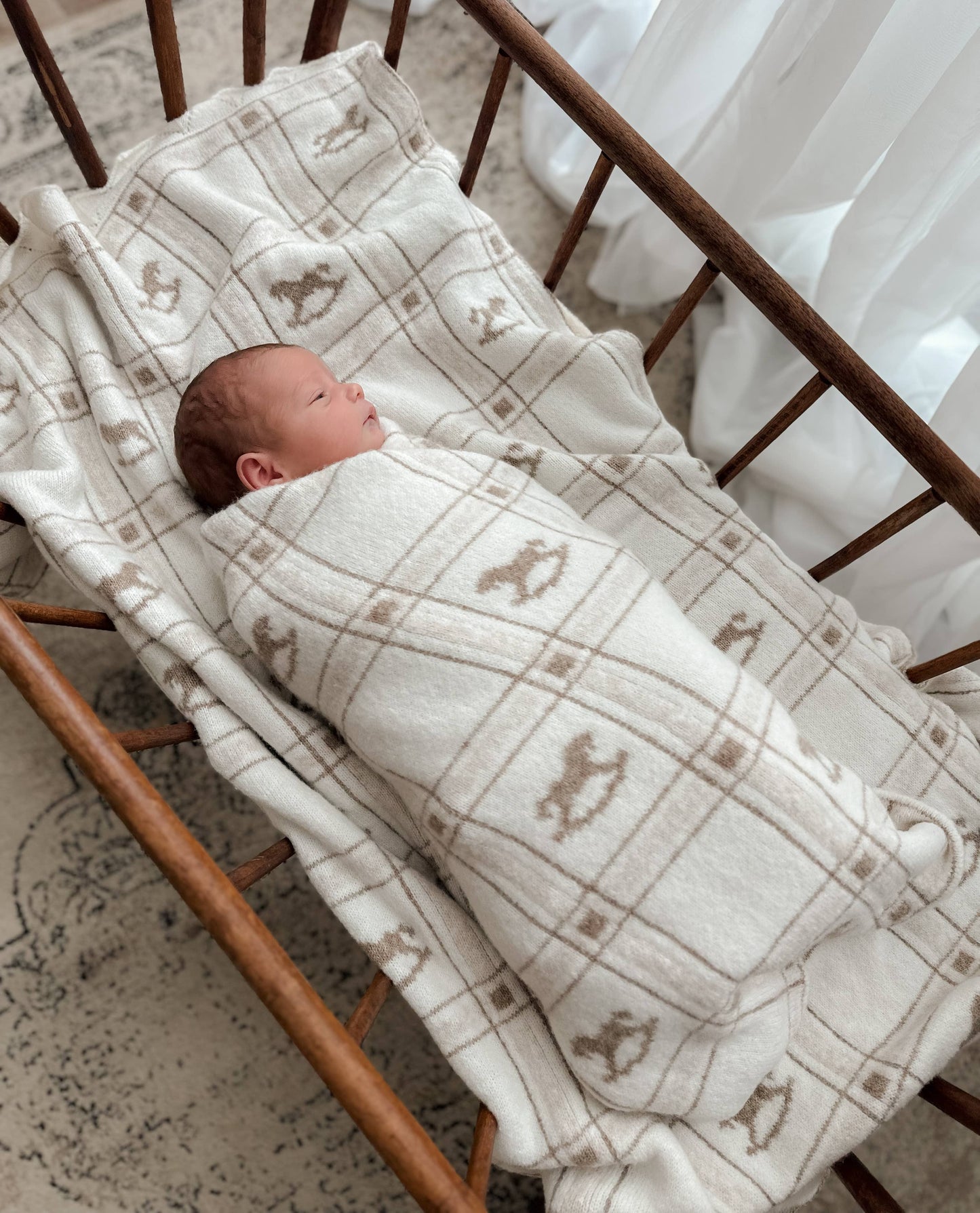 Pop Ya Tot - Knitted Blanket - Rocking Horse