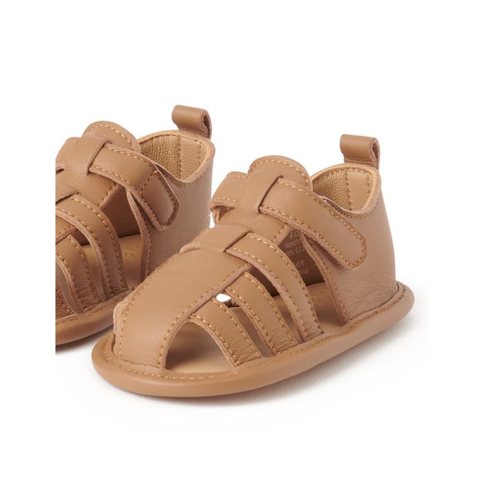 Purebaby - Leather Sandals - Tan