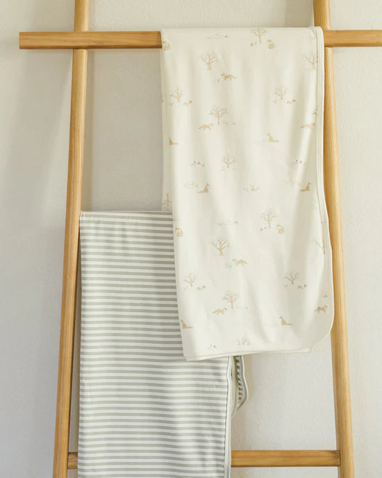 Quincy Mae - Swaddle - Fern Stripe