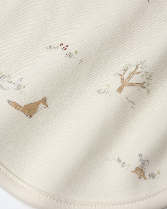 Quincy Mae - 2 Pack Jersey Snap Bib - Fox Land & Fern Stripe