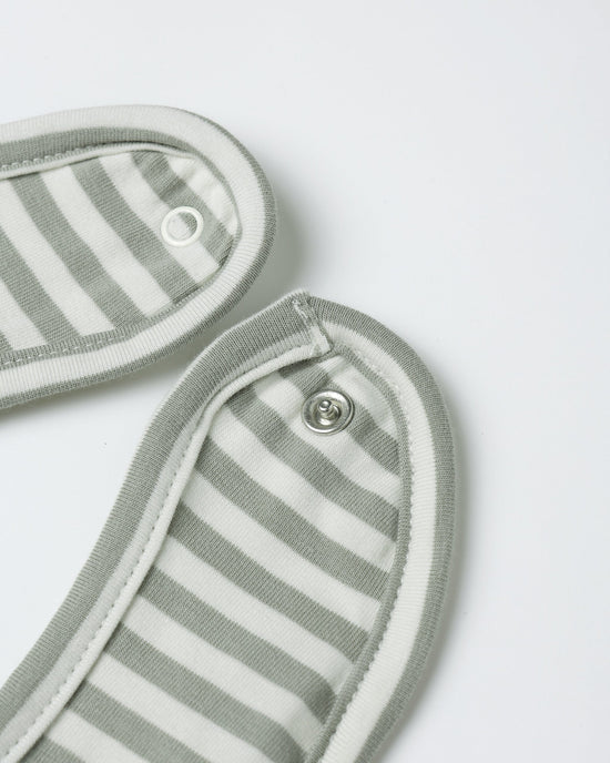 Quincy Mae - 2 Pack Jersey Snap Bib - Fox Land & Fern Stripe