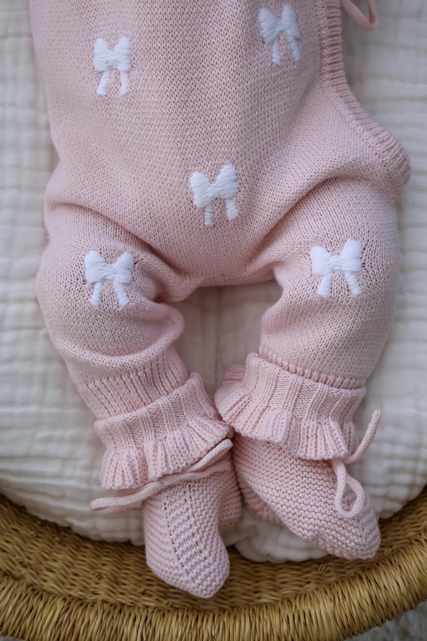 Petite + Co - Booties - Frill Baby Pink