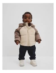 Country Road - Hooded Logo Puffer Jacket - Chocolate
