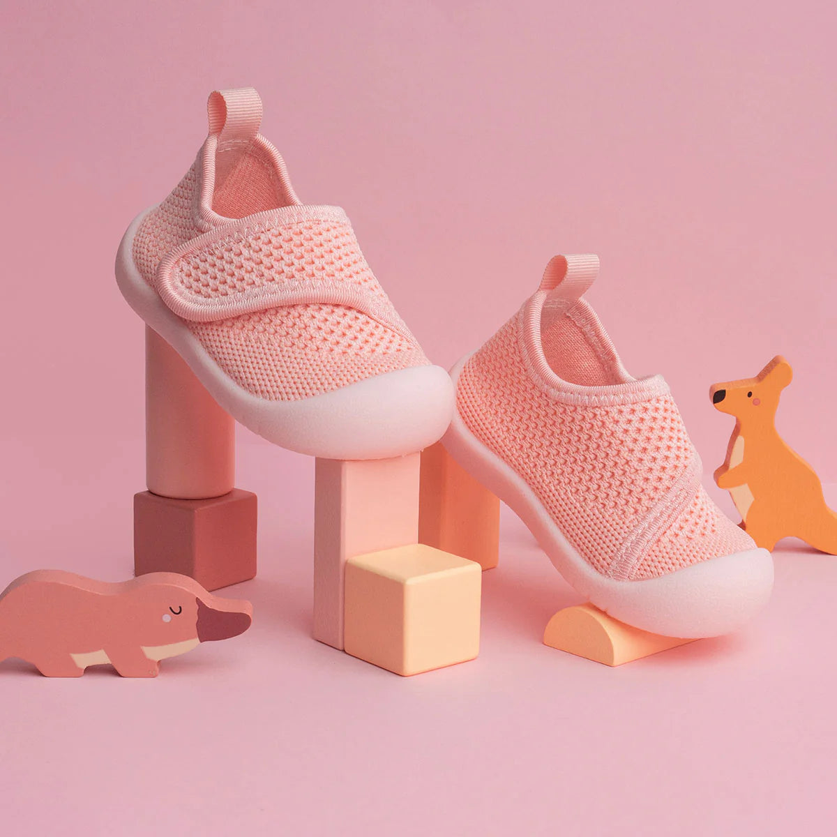 Duckies - Velcro - Pink
