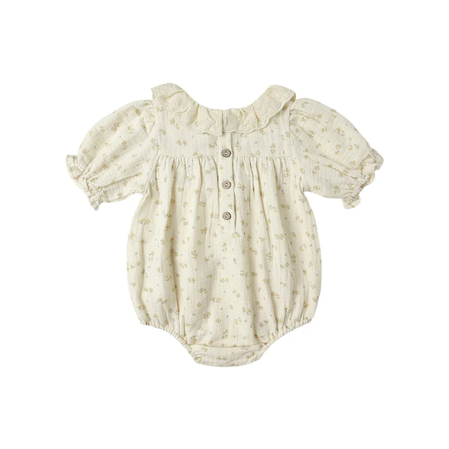 Quincy Mae - Collared Bubble Jumpsuit - Golden Floral