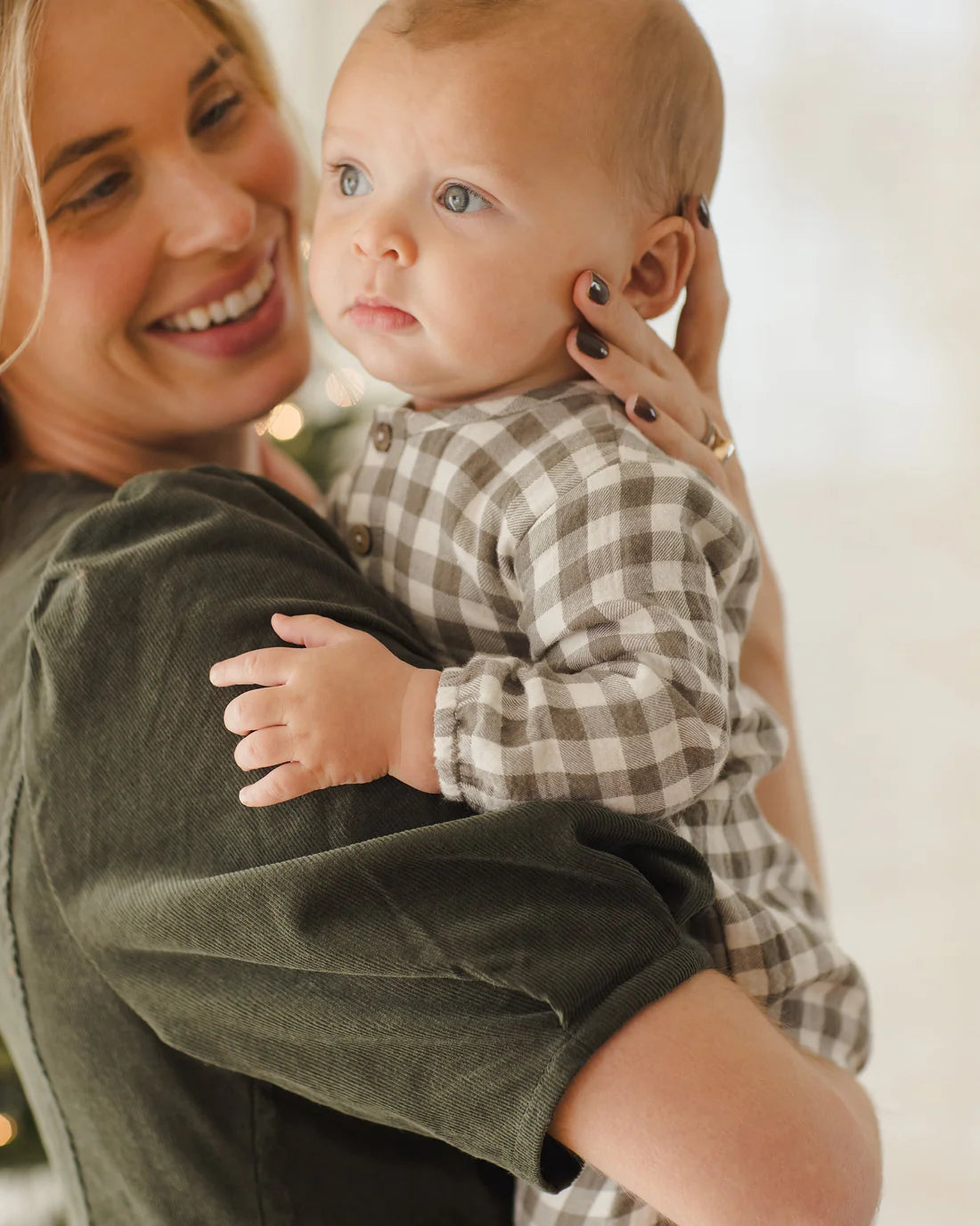 Quincy Mae - Woven Jumpsuit - Forest Check