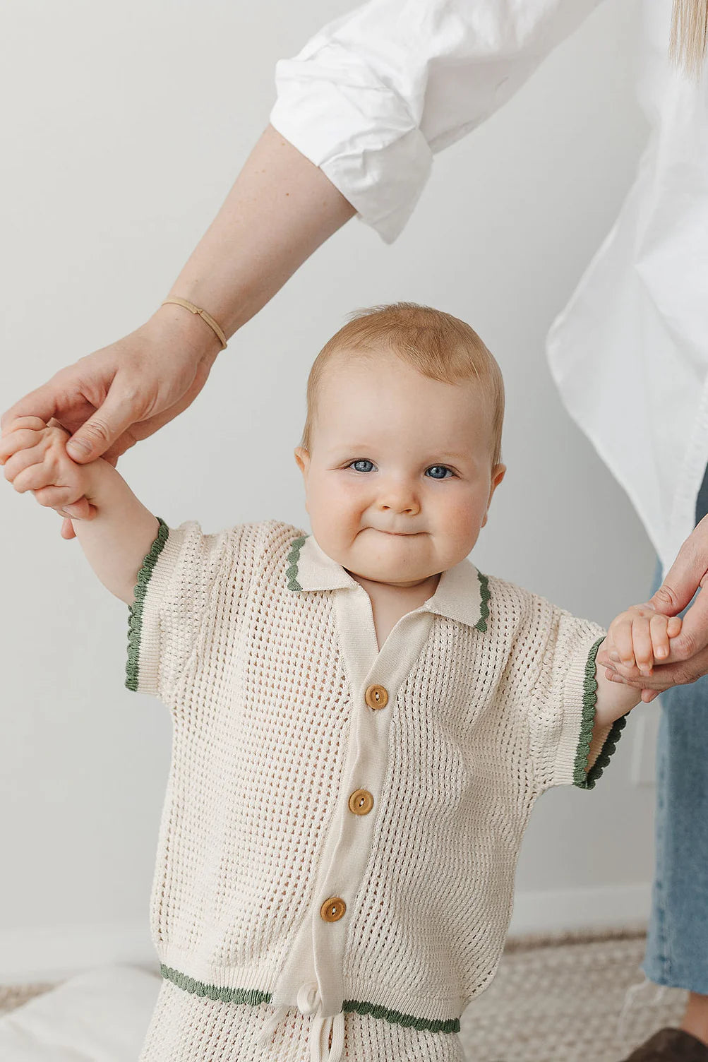 The Rest - Scallop Crochet Shorts - Clover