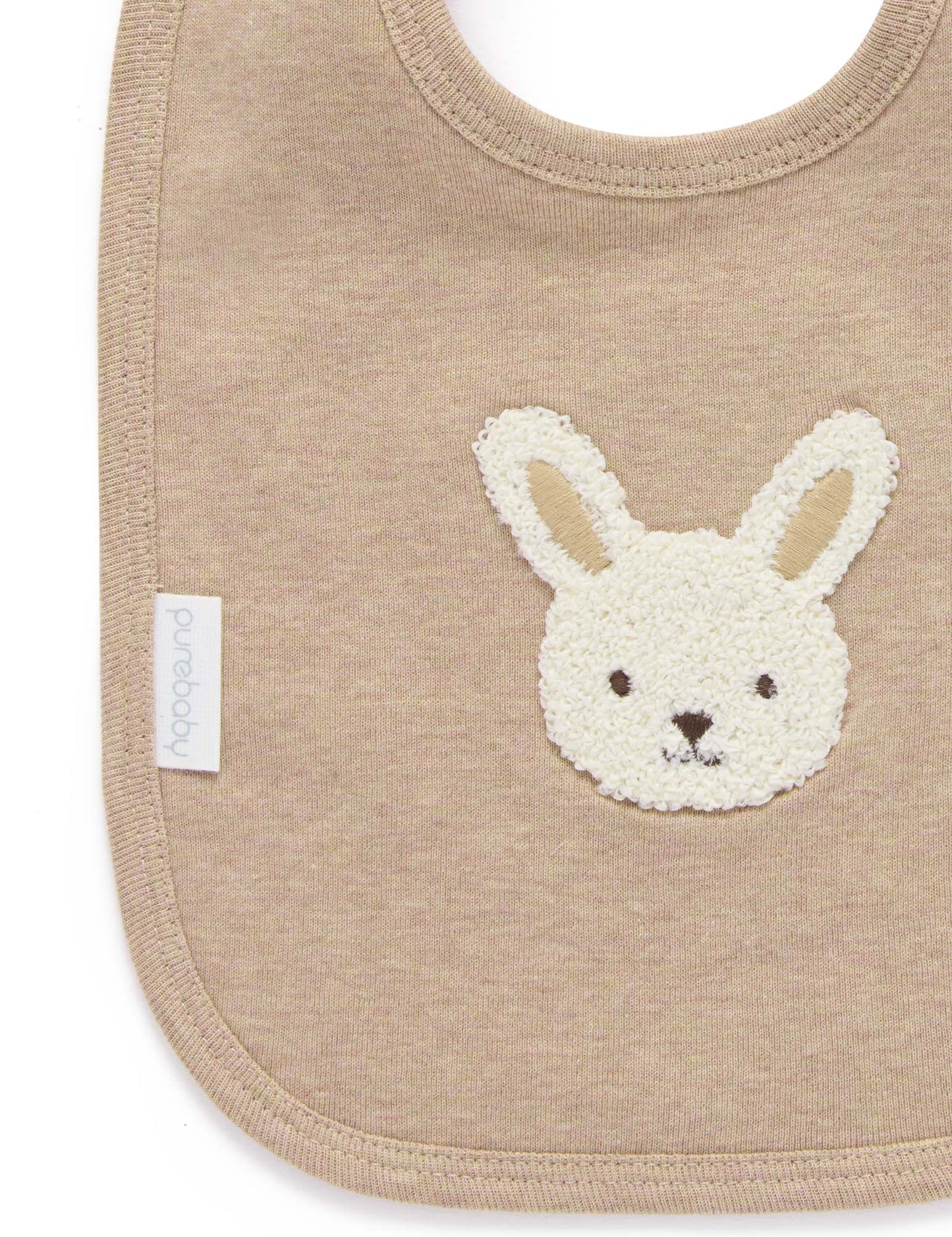 Purebaby - Bunny Bib - Mushroom