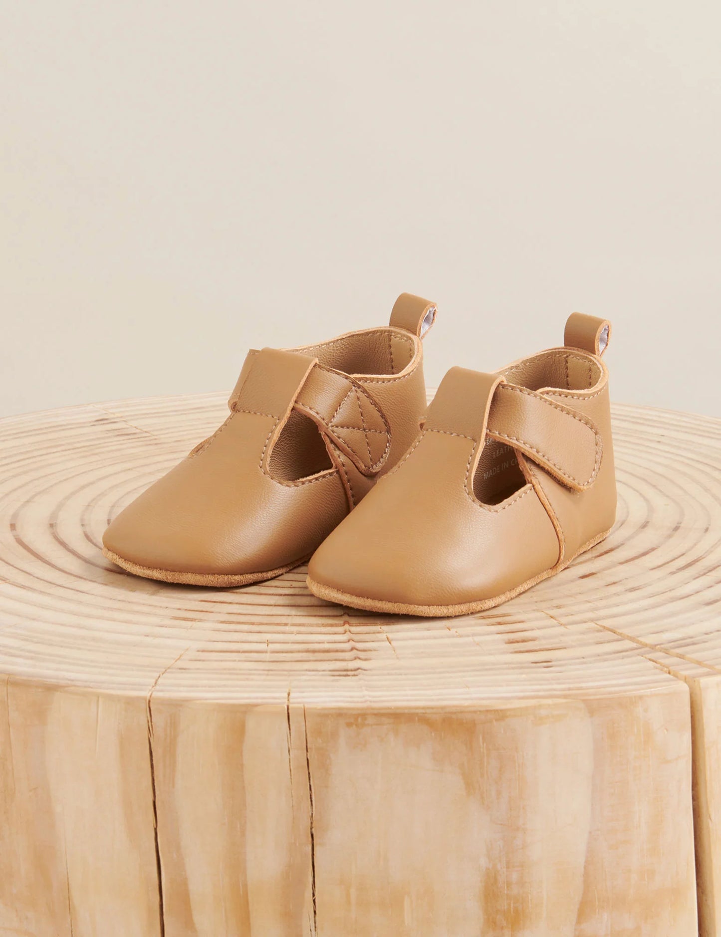 Purebaby - Leather T-Bar - Tan