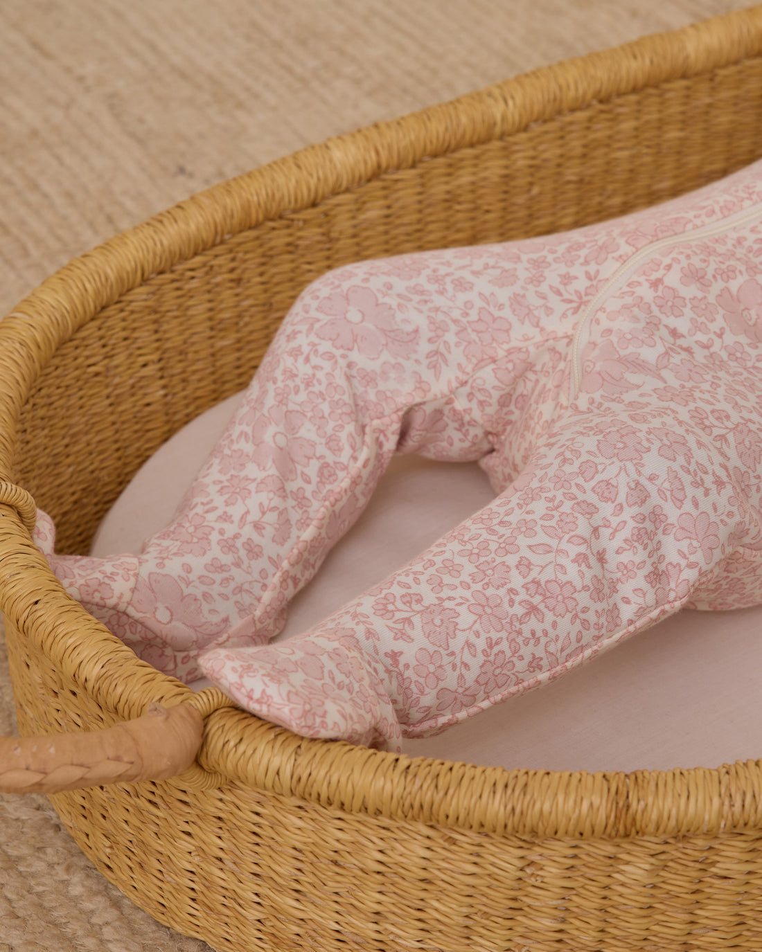Quincy Mae - Zip Long Sleeve Sleeper Footie - Pink Blossom