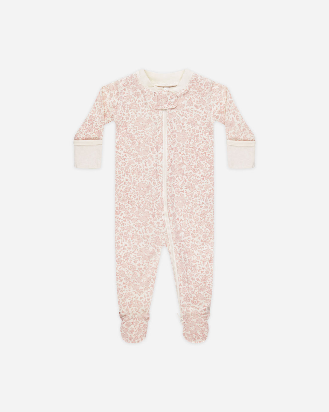 Quincy Mae - Zip Long Sleeve Sleeper Footie - Pink Blossom