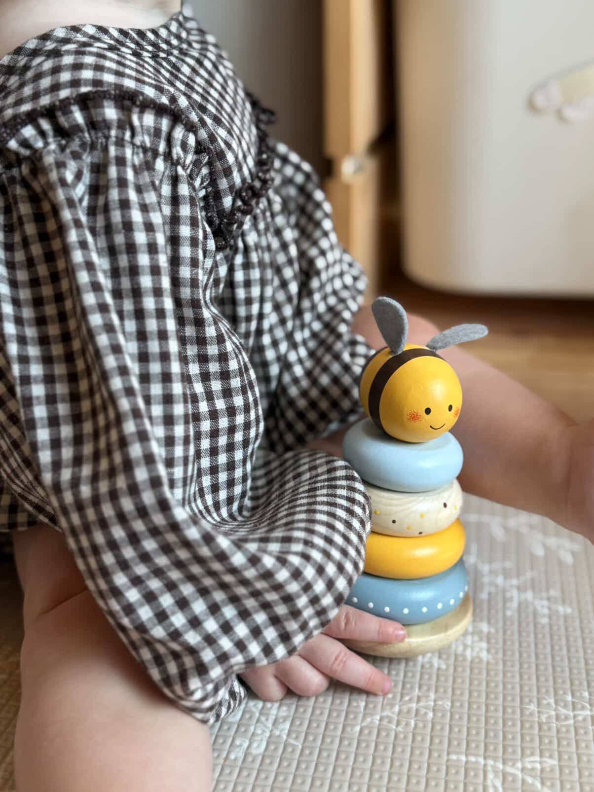 Wooden Bee Stacking Toy