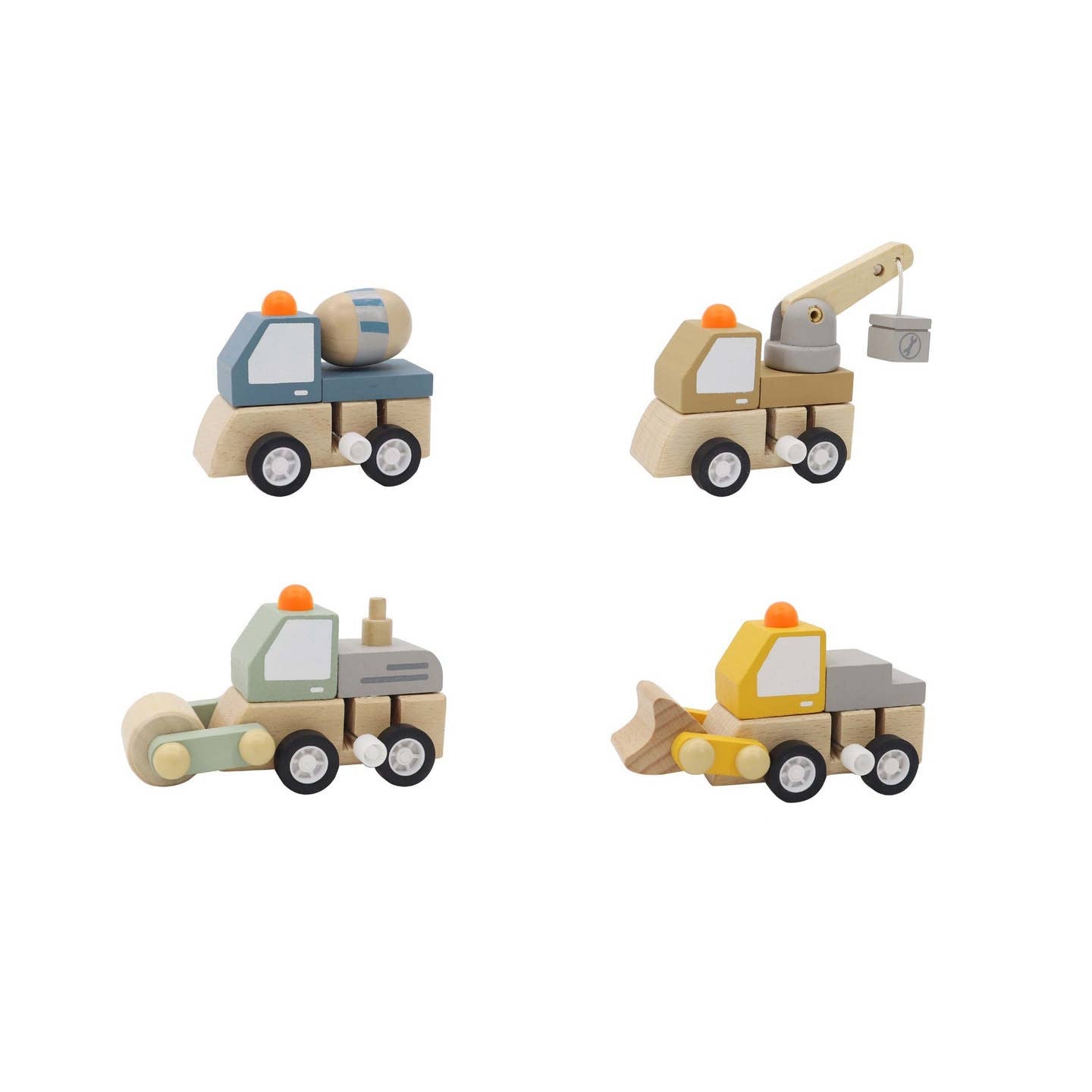 ToysLink - Wooden Wind-Up Trucks