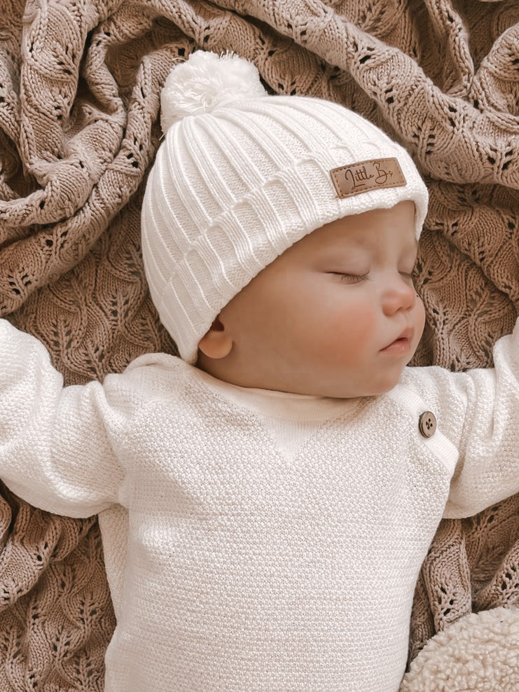 Little B's Nursery - Ribbed Beanie - Milk
