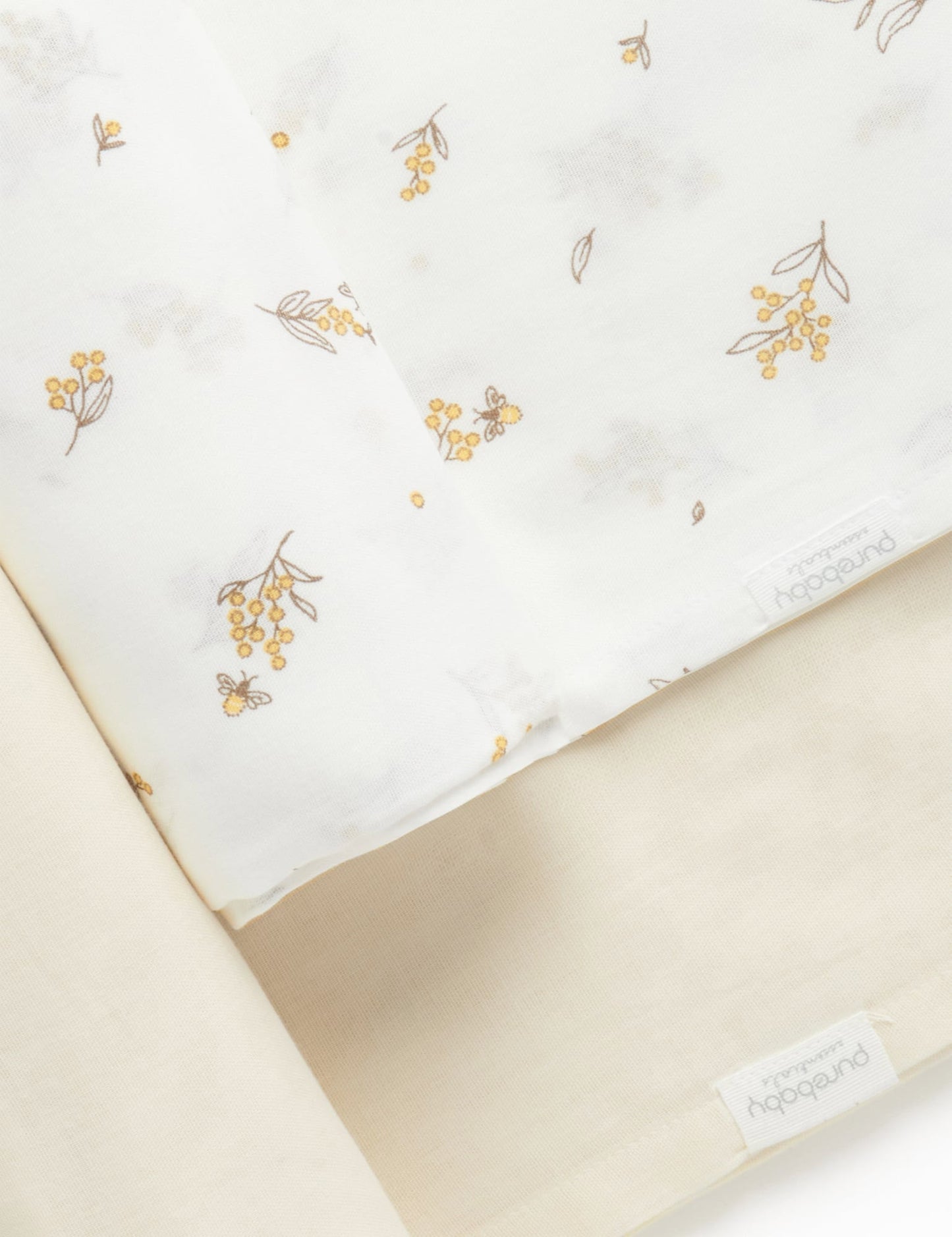 Purebaby - Muslin Wrap 2 Pack - Wheat Wattle Bee