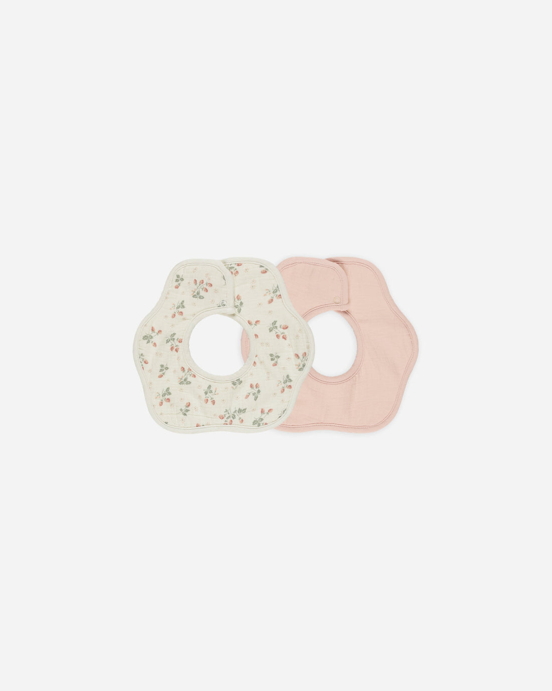 Quincy Mae - Flower Bib 2 Pack - Strawberries