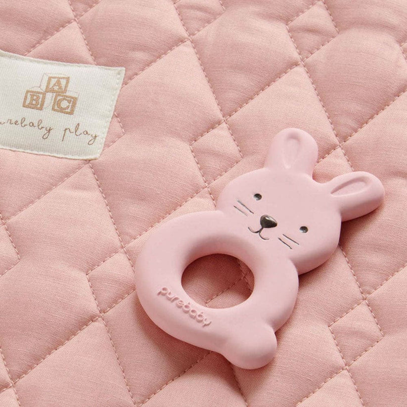 Purebaby - Bunny Teether - Pink