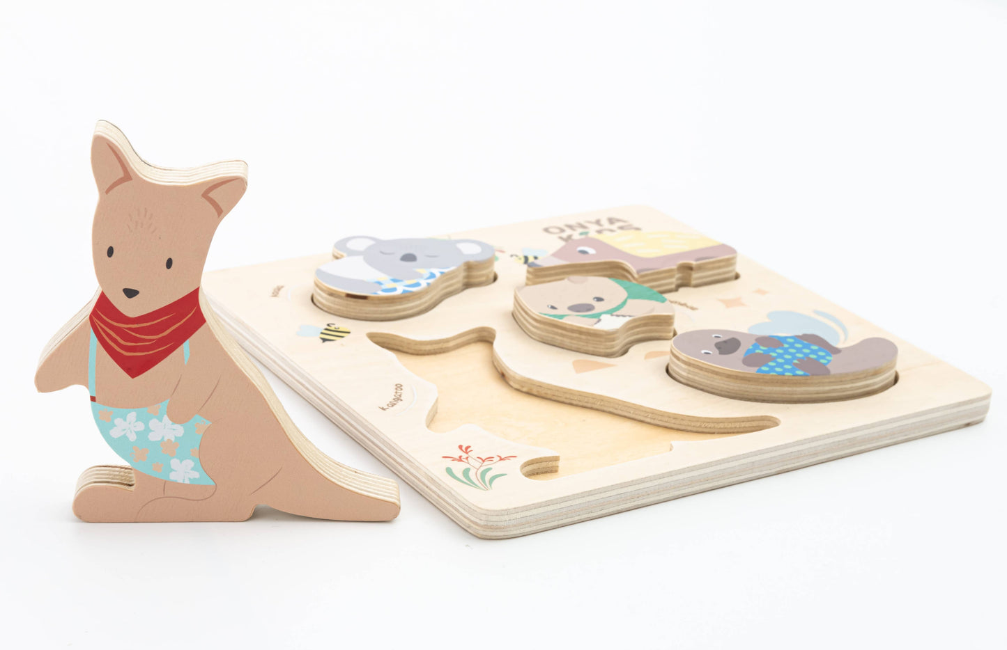 Wooden Aussie Animal Puzzle (Stacking Toy)
