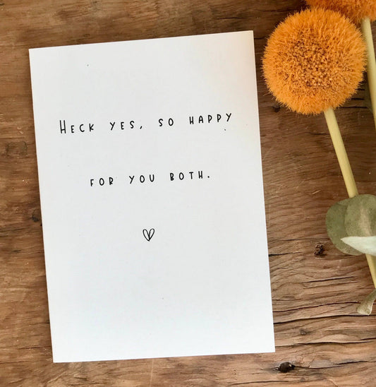 To & From Cards - Heck Yes, so Happy for You Both!
