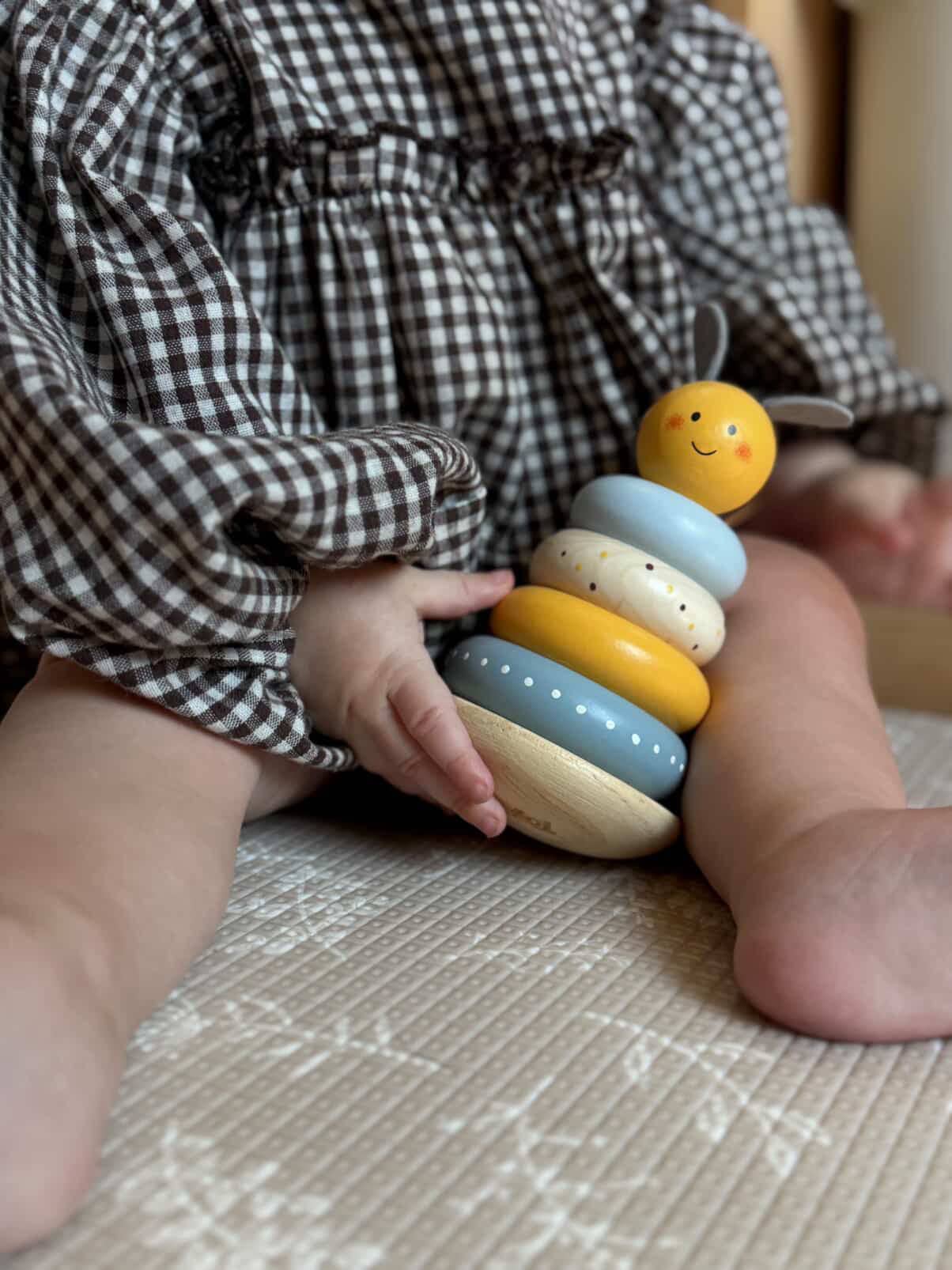 Wooden Bee Stacking Toy