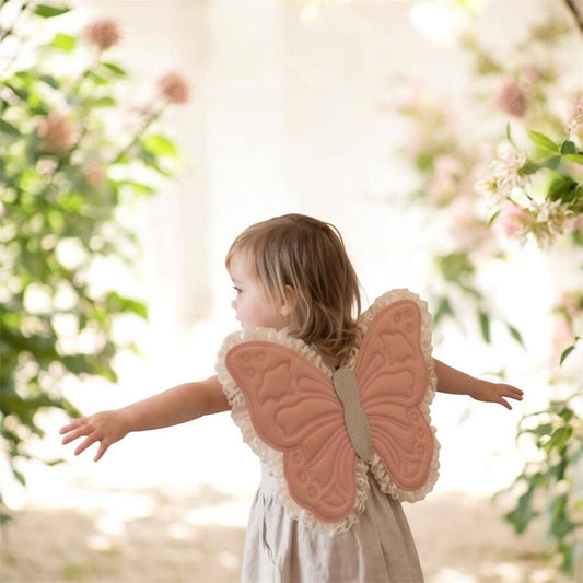Vintage Lace Vegan Leather Butterfly Wings