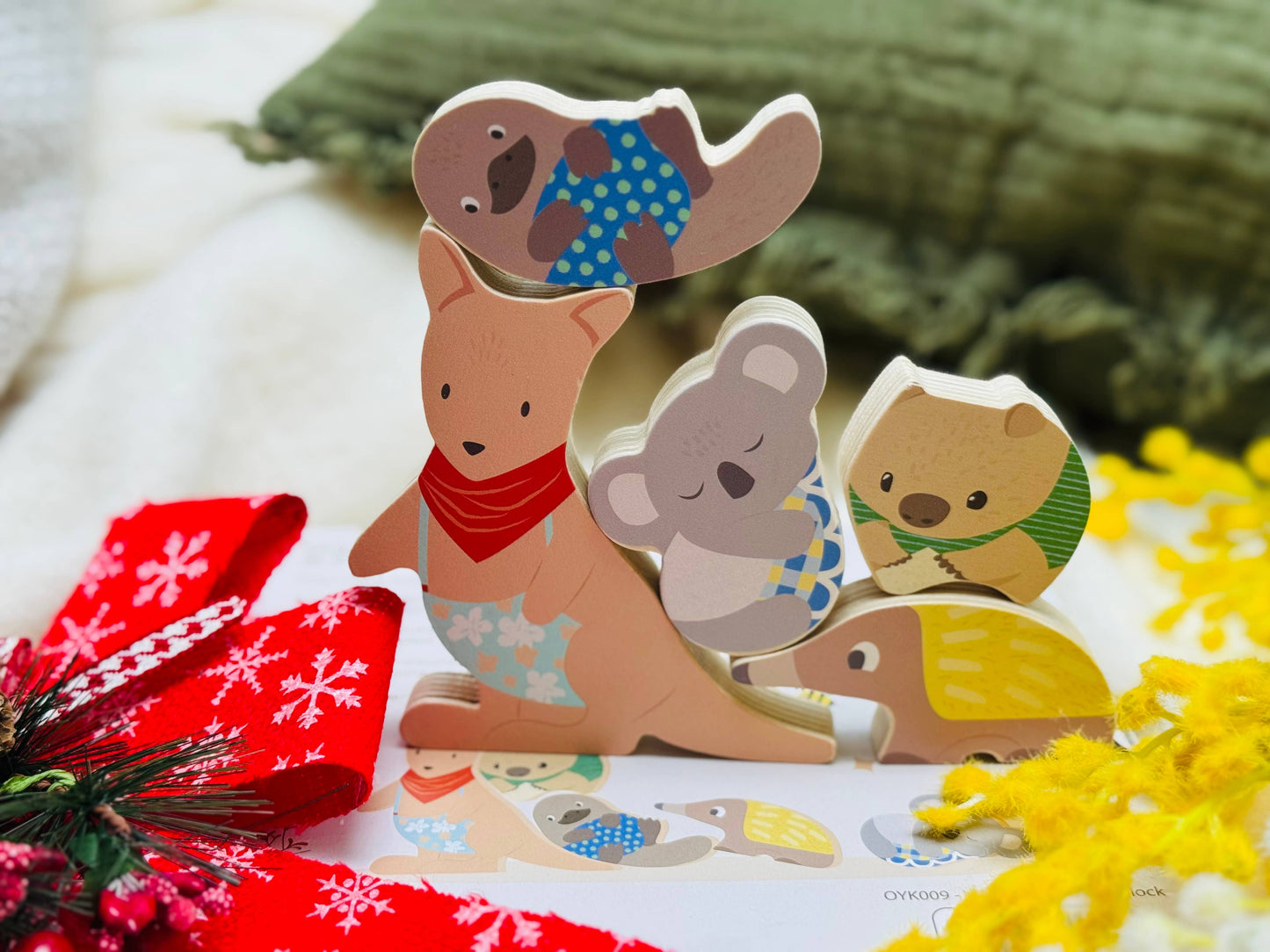 Wooden Aussie Animal Puzzle (Stacking Toy)