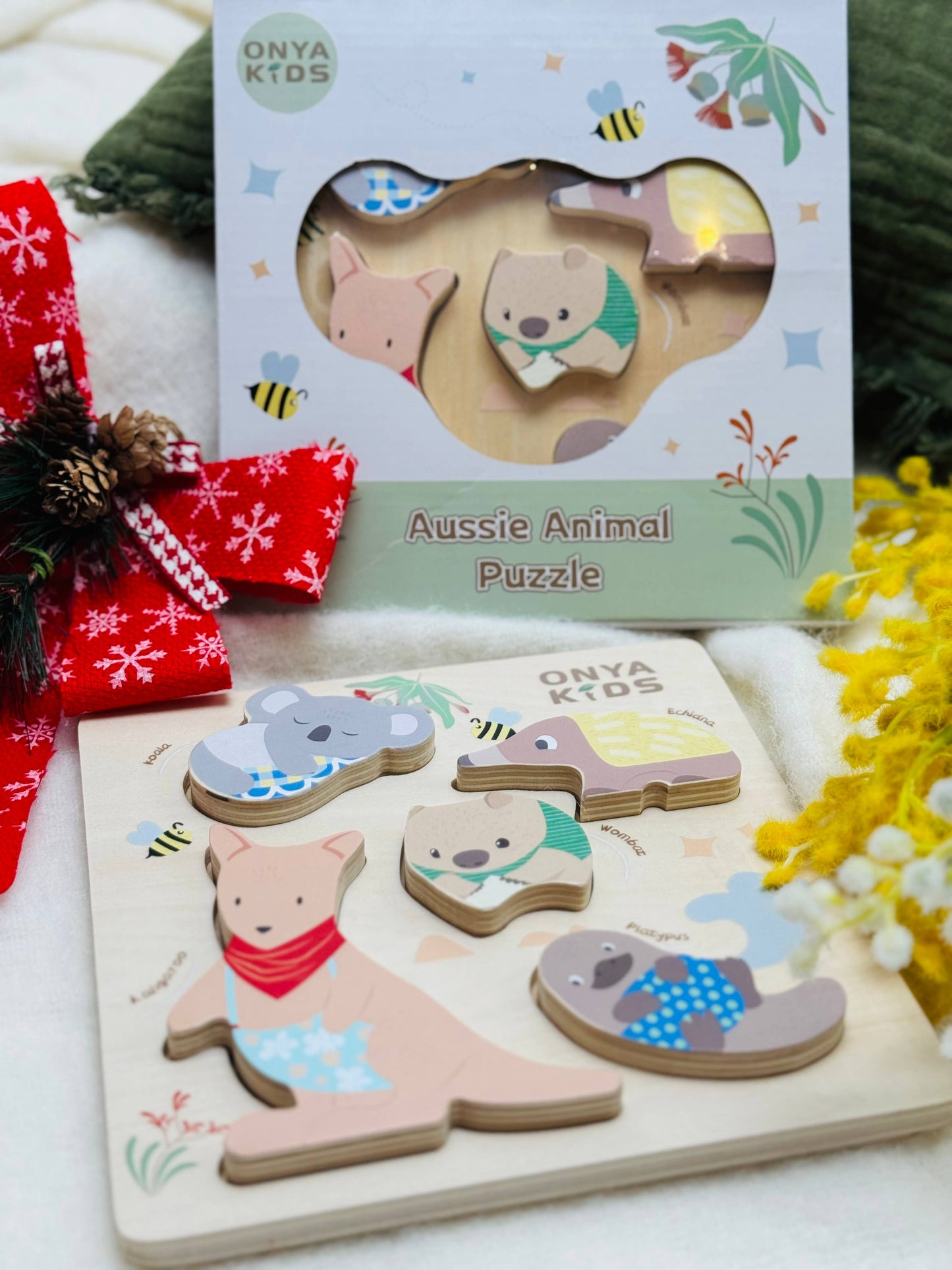 Wooden Aussie Animal Puzzle (Stacking Toy)
