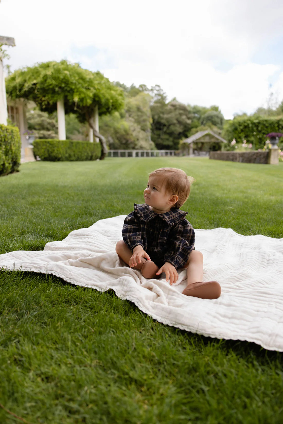 Jamie Kay - Organic Cotton Elowen Playsuit - Woodland Check
