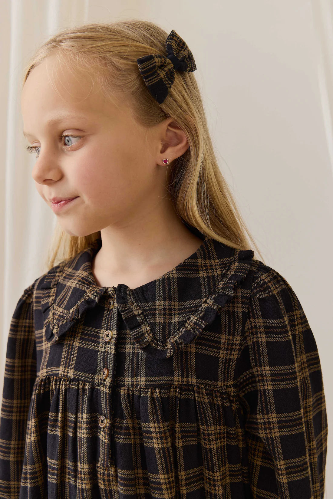 Jamie Kay -  Organic Cotton Desiree Bow - Woodland Check