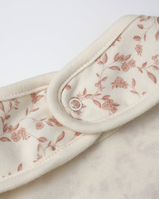 Quincy Mae - 2 Pack Jersey Snap Bib - French Garden & Rose Micro Stripe