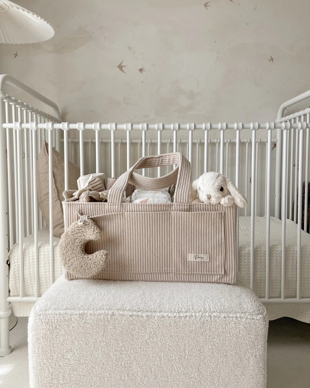 Petite + Co - Nappy Cadde Organiser - Cord Taupe