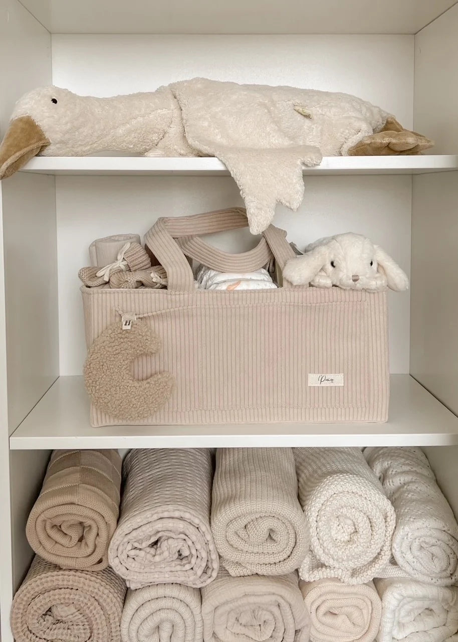 Petite + Co - Nappy Cadde Organiser - Cord Taupe