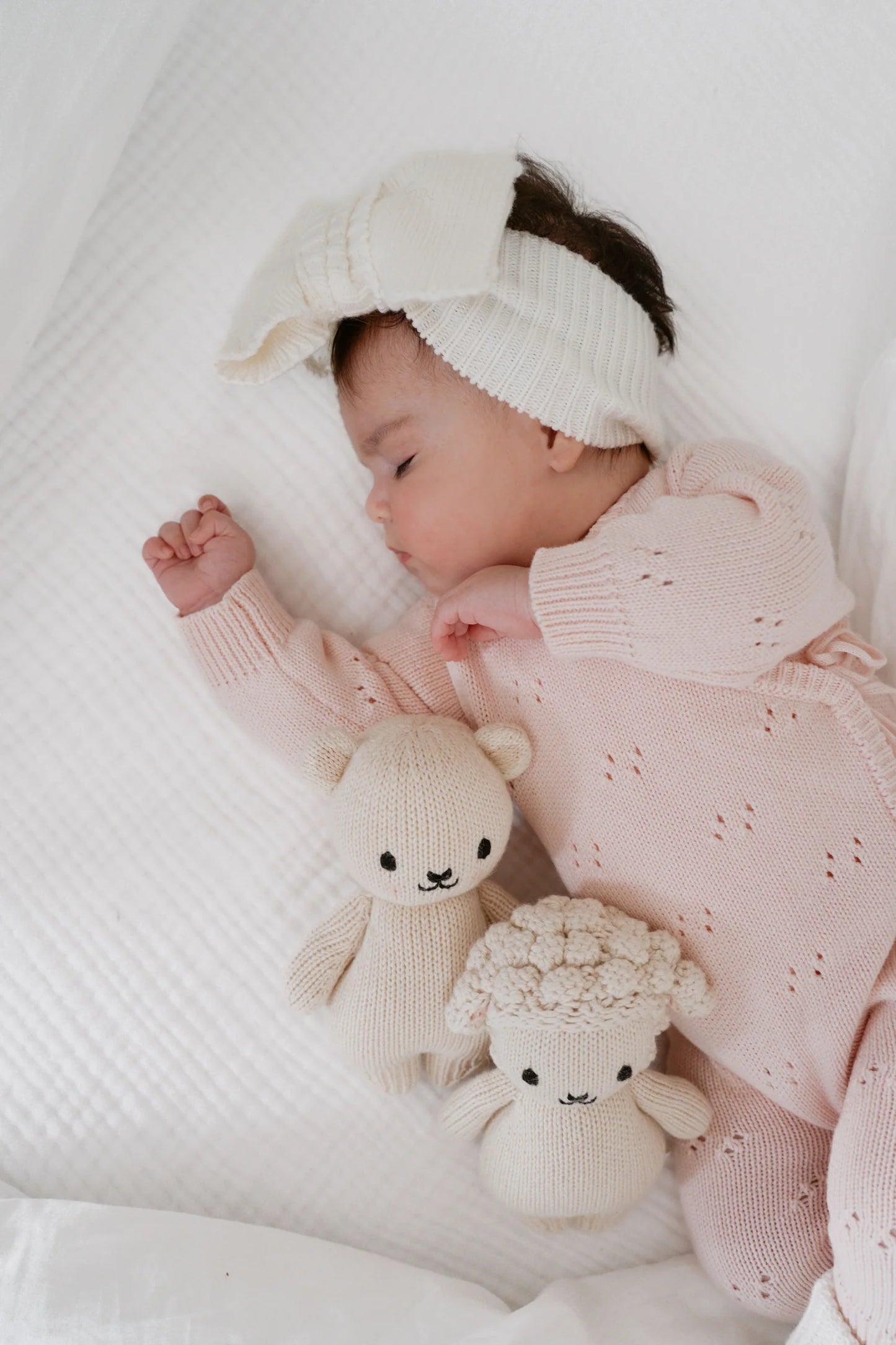 Petite + Co - Pointelle Long Romper - Baby Pink