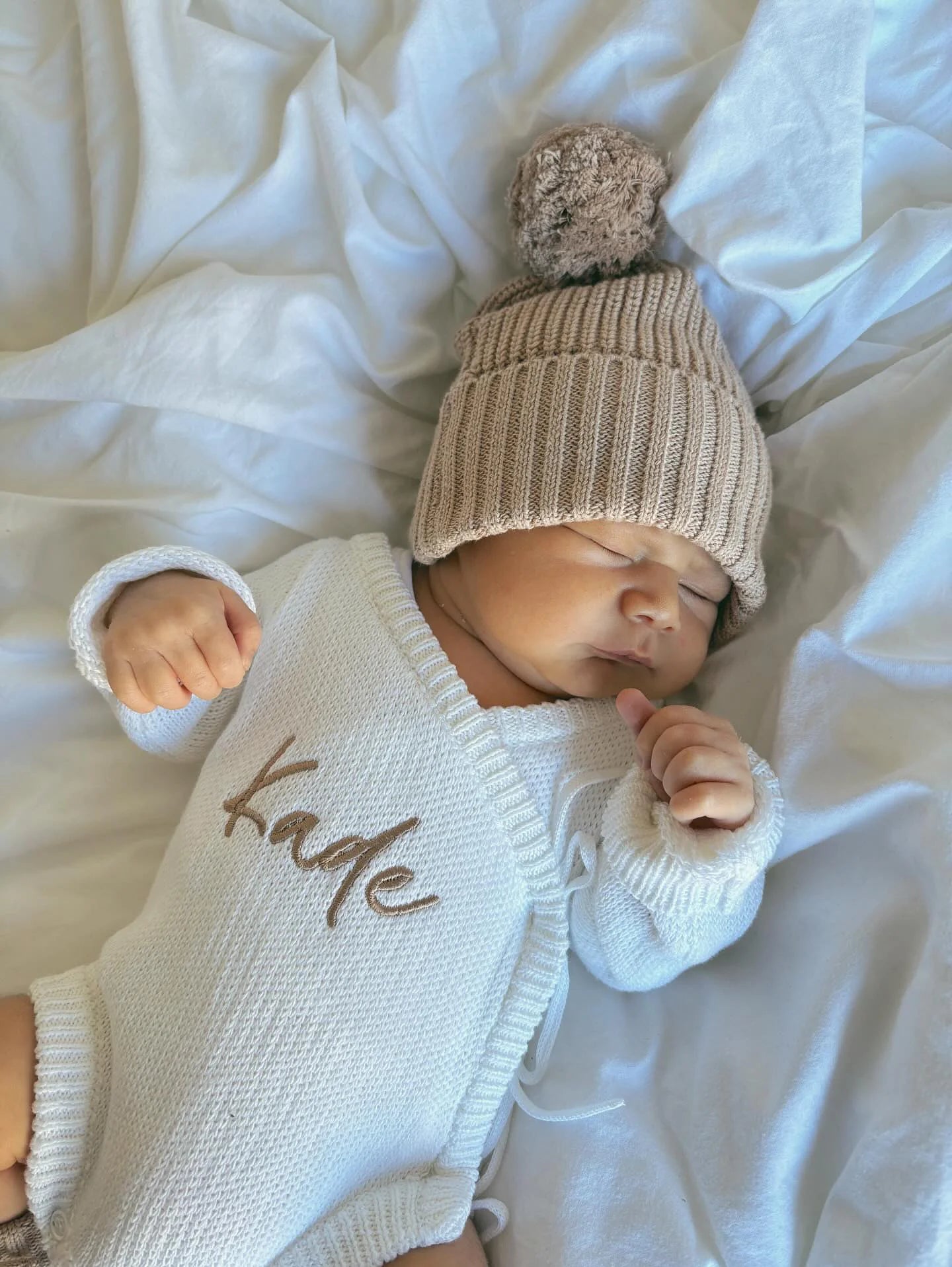 Petite + Co - Cuff Knit Beanie - Teddy Brown
