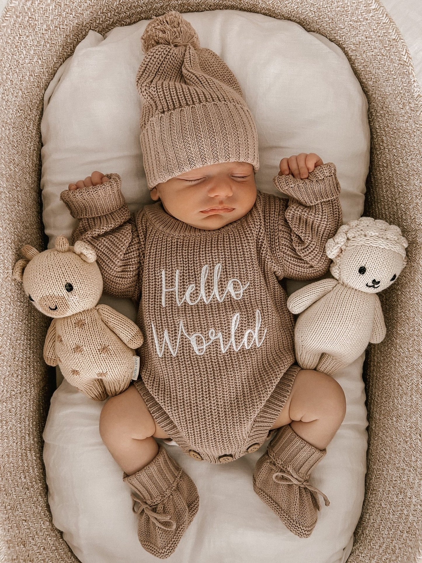 Petite + Co - Cuff Knit Beanie - Teddy Brown
