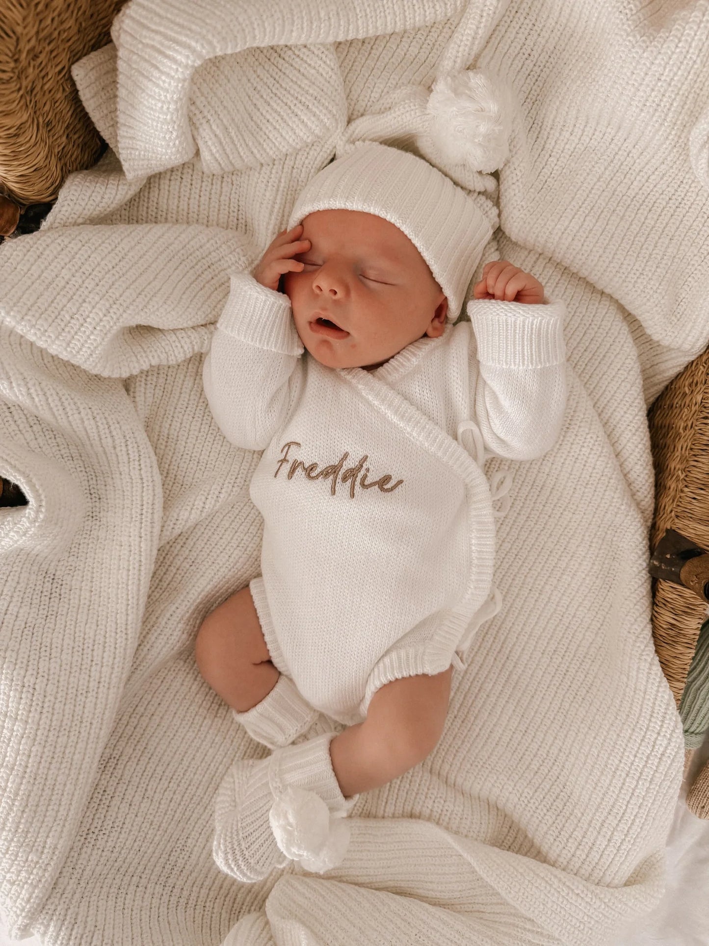 Petite + Co - Cuff Knit Beanie - Milk