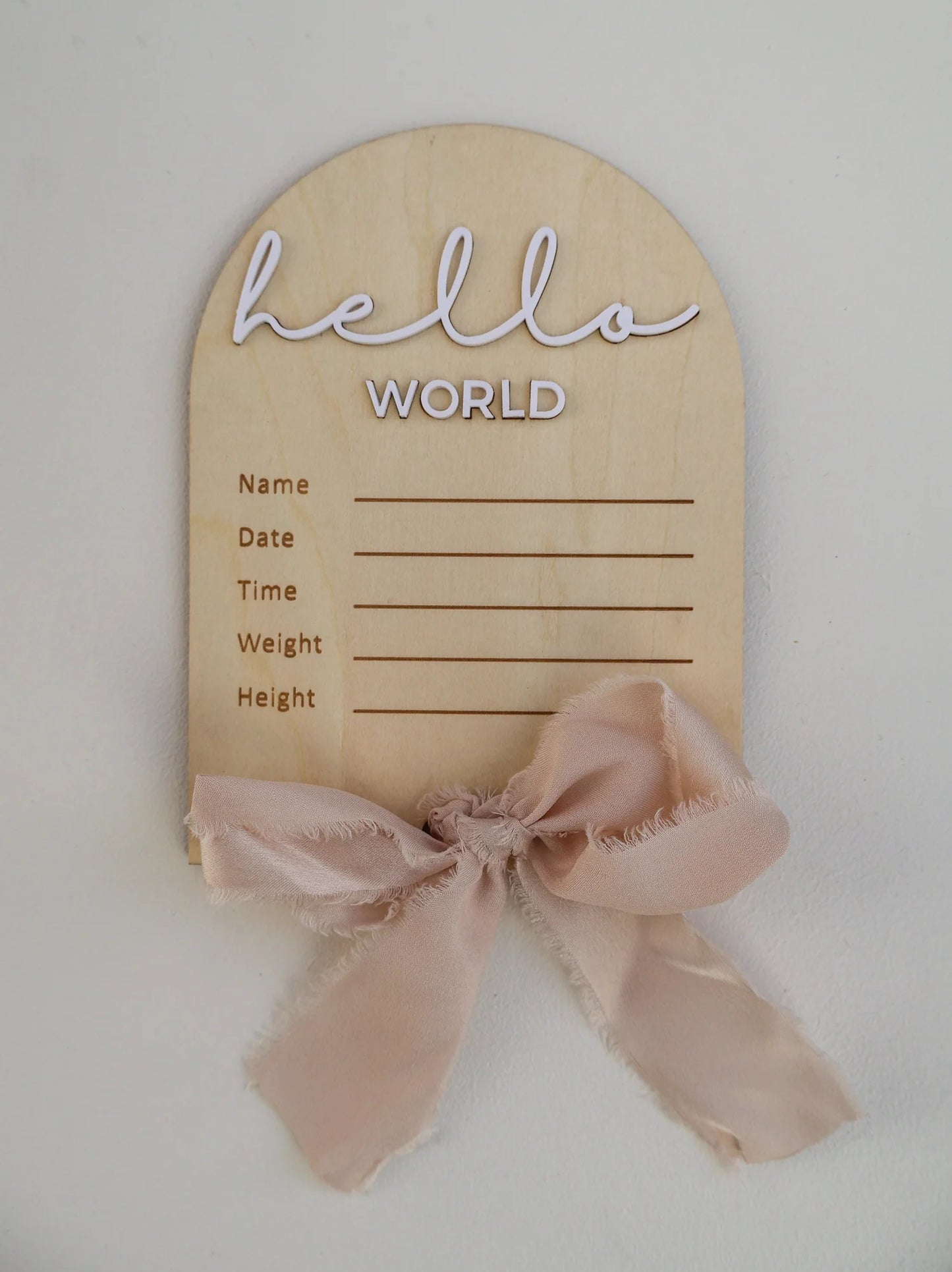 Petite + Co - Hello World Plaque - Scallop