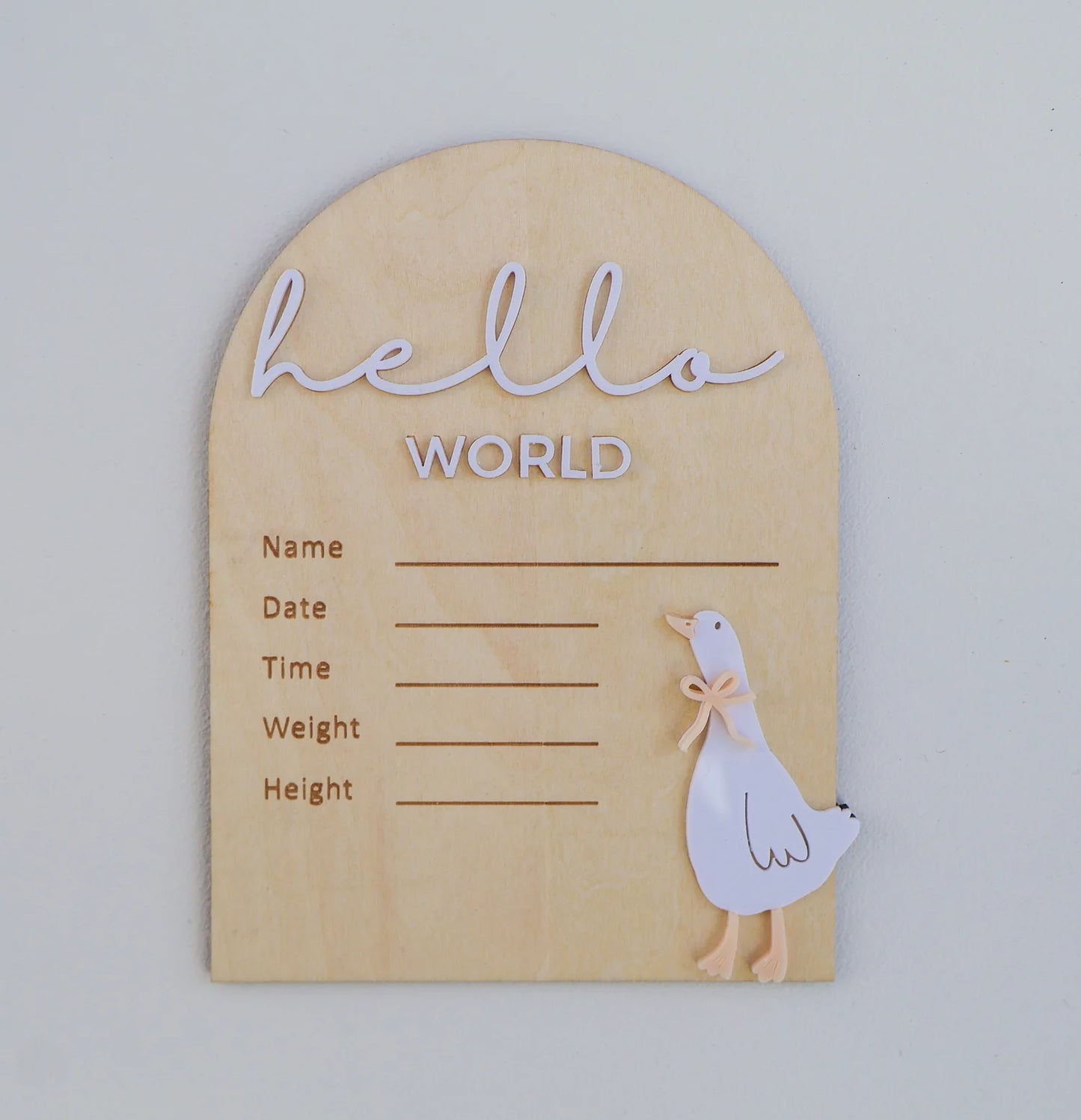 Petite + Co - Writeable Birth Announcement - Goose
