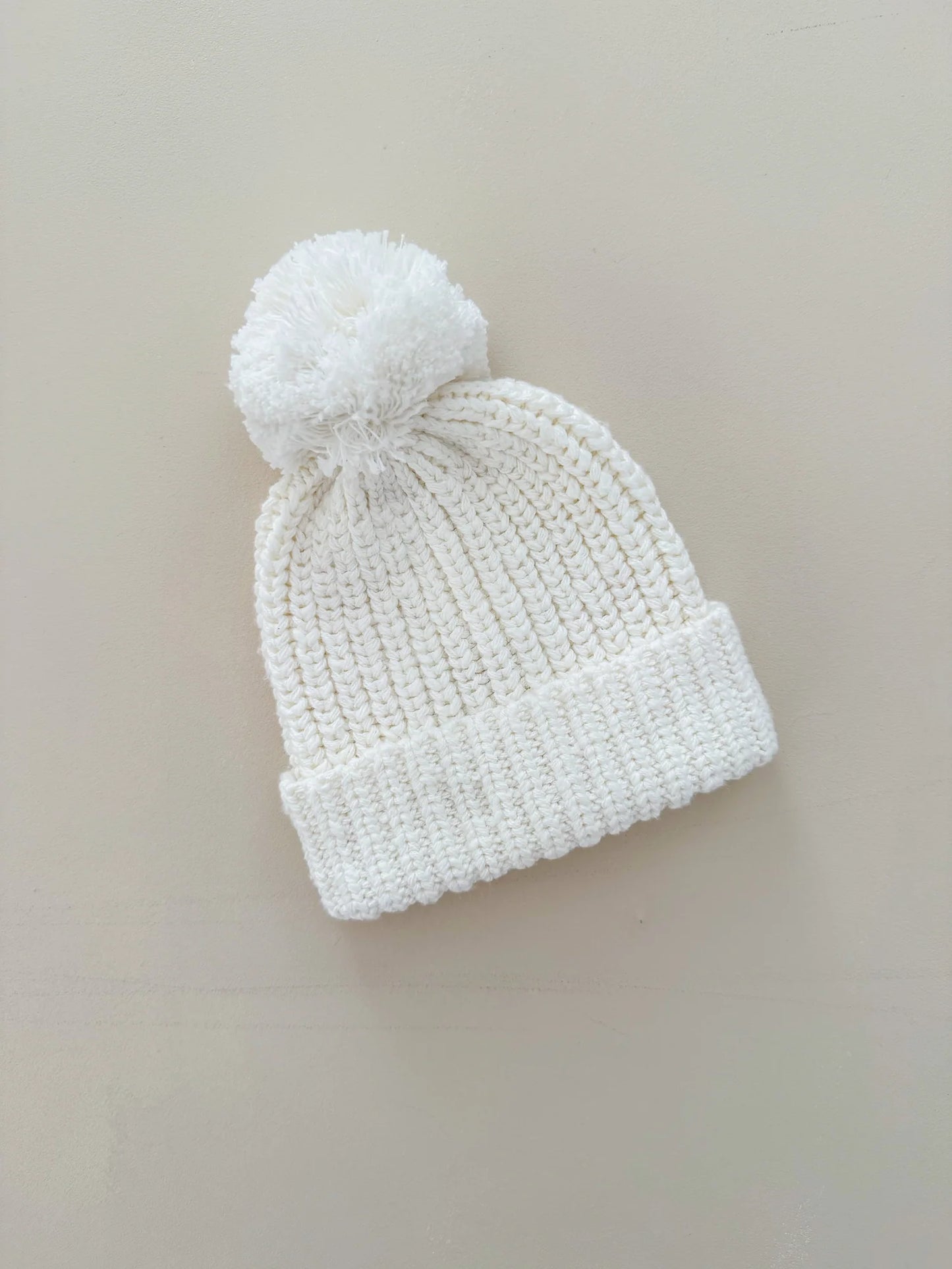 Petite + Co - Chunky Textured Knit Beanie - Snow