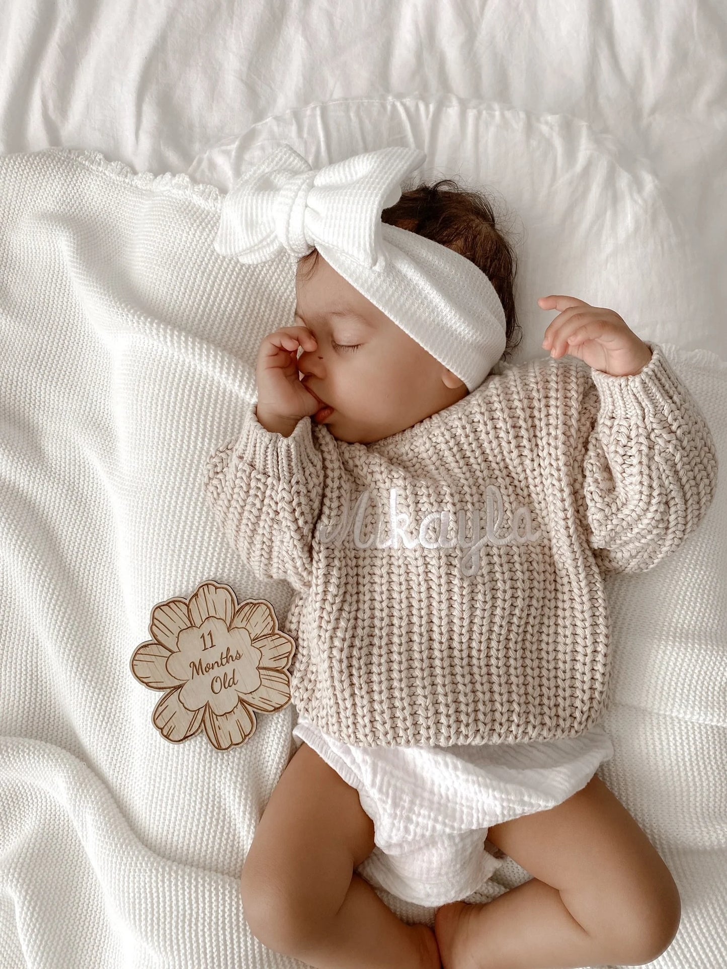 Petite + Co - Chunky Knit Jumper - Latte