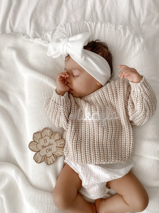 Petite + Co - Chunky Knit Jumper - Latte