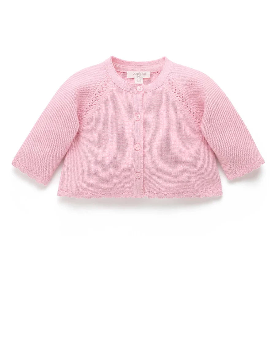 Purebaby - Scalloped Cardigan