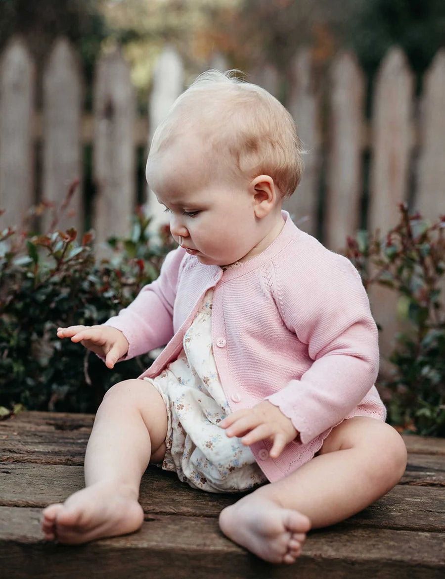 Purebaby - Scalloped Cardigan