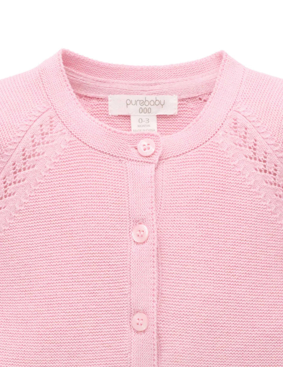 Purebaby - Scalloped Cardigan