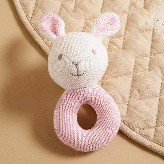Purebaby - Knitted Rattle - Rabbit