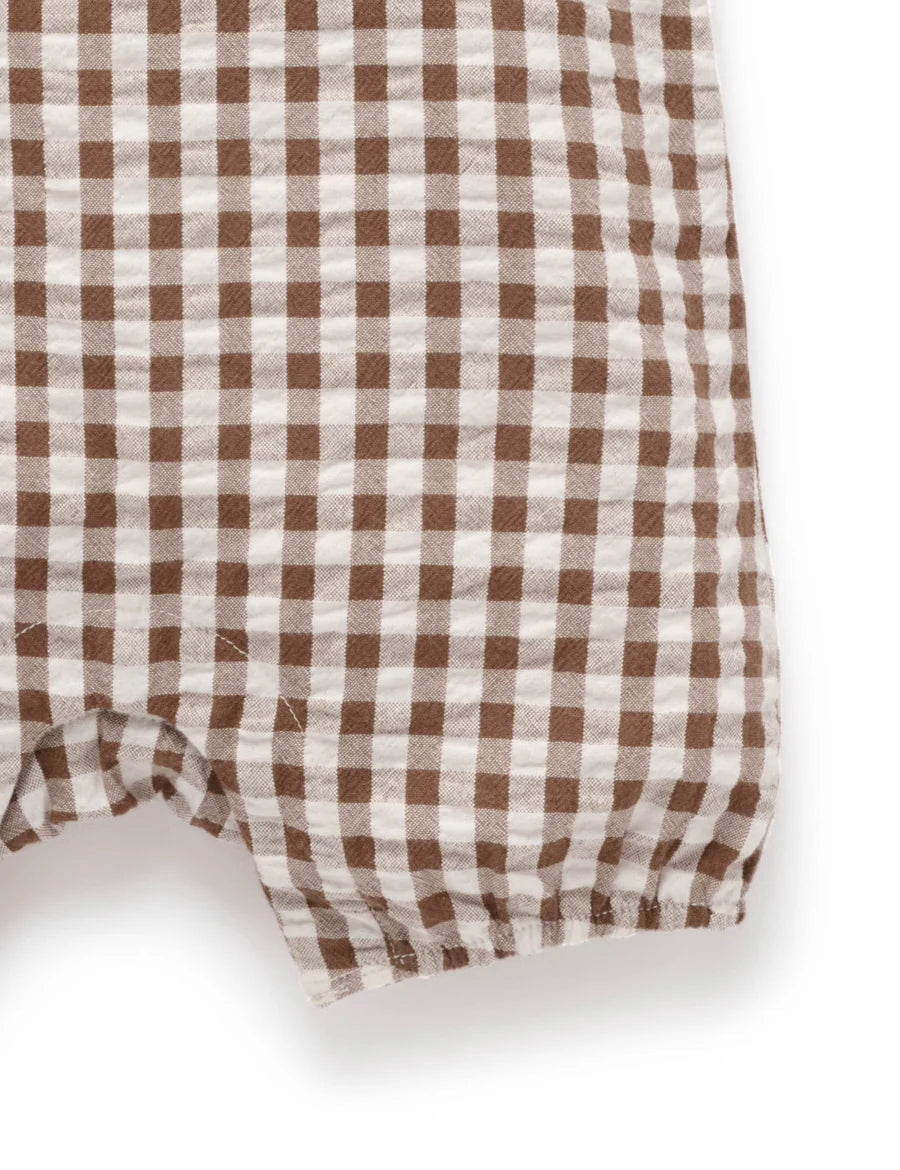 Purebaby - Gingham Romper - Ducky