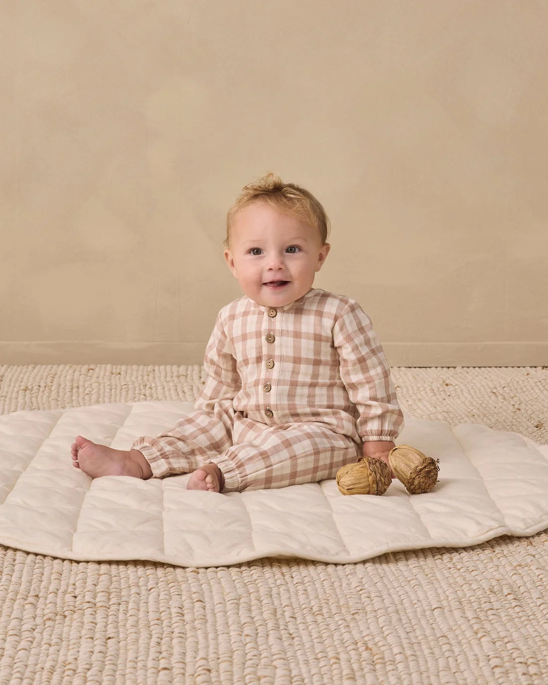 Quincy Mae - Woven Jumpsuit - Rustic Plaid