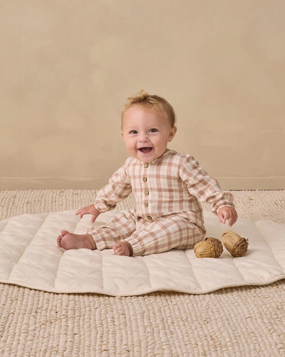 Quincy Mae - Woven Jumpsuit - Rustic Plaid