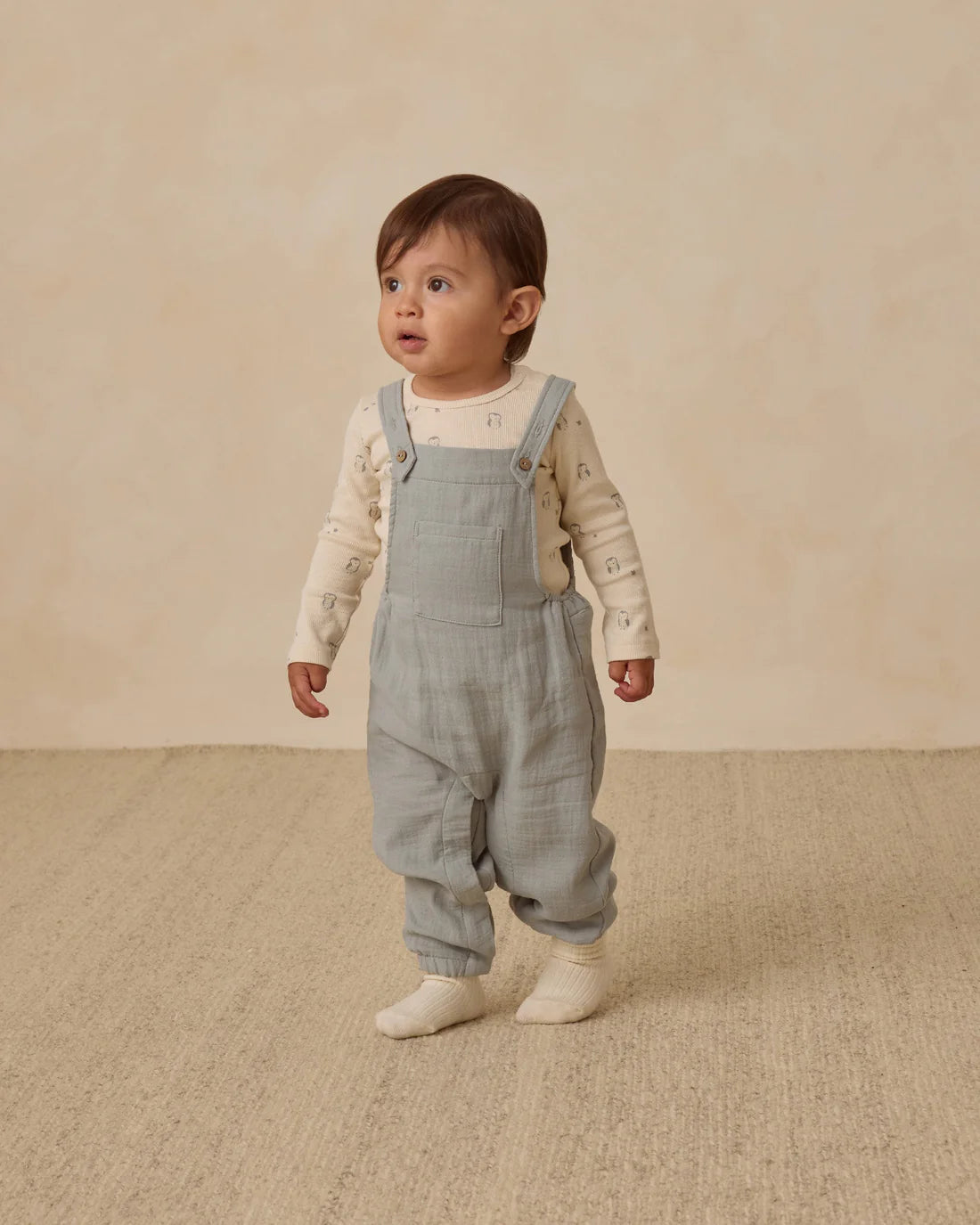 Quincy Mae - Baby Overall - Steel Blue