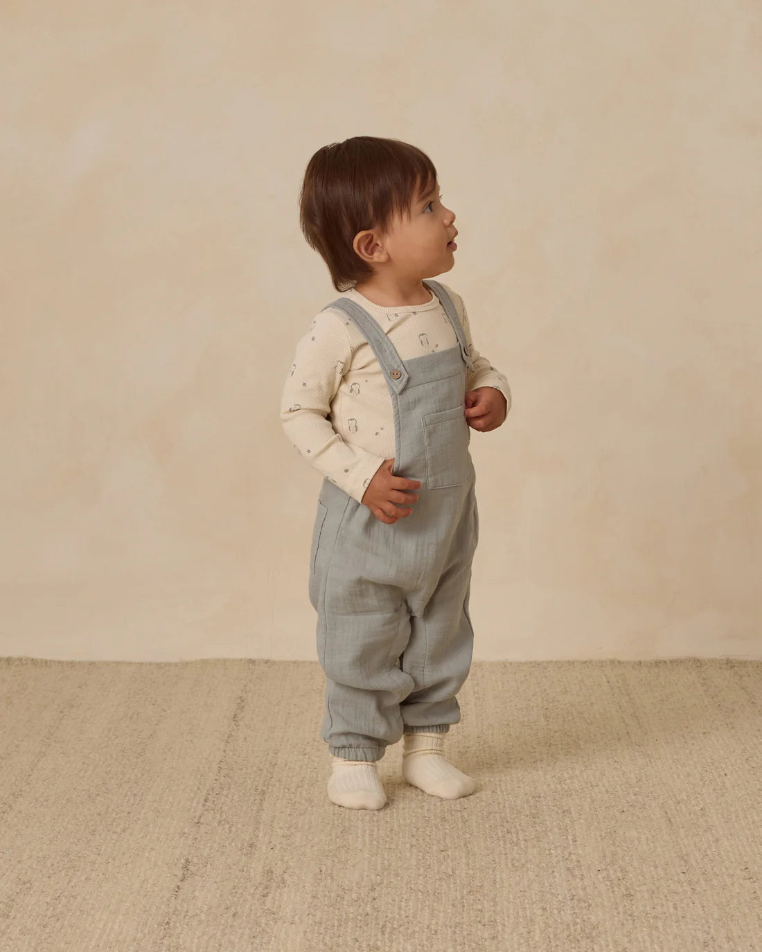 Quincy Mae - Baby Overall - Steel Blue